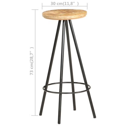 Bar Stools 4 pcs Rough Mango Wood