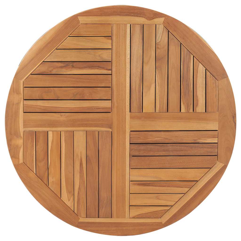 Tabletop Natural Teak Solid teak wood 35.4 in diameter Durable