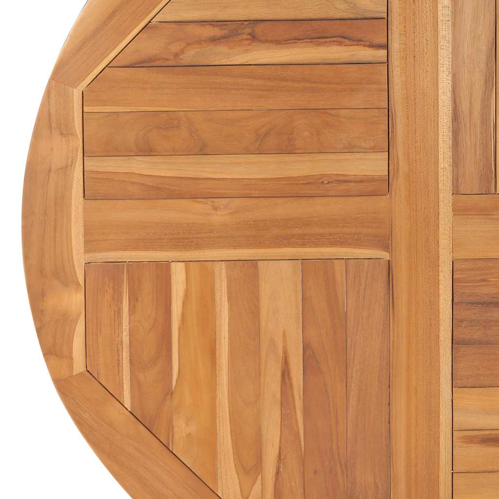 Tabletop Natural Teak Solid teak wood 35.4 in diameter Durable