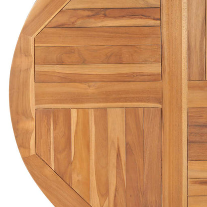 Tabletop Natural Teak Solid teak wood 35.4 in diameter Durable
