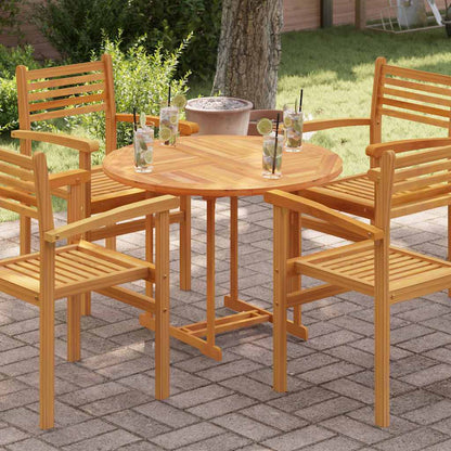 Tabletop Natural Teak Solid teak wood 35.4 in diameter Durable