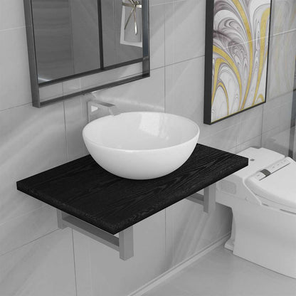 Bathroom Furniture Set | Black, White