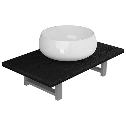 Bathroom Furniture Set | Black, White | Engineered wood, Ceramic | Medium
