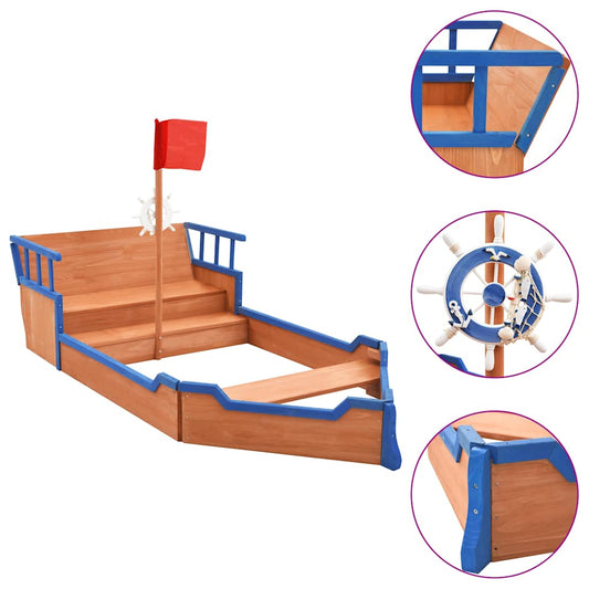 Sandbox | Brown and Blue | Firwood | 190 x 94.5 x 101 cm