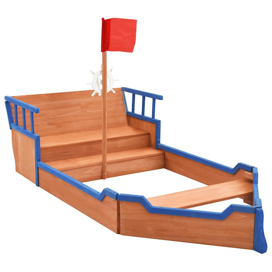 Sandbox | Brown and Blue | Firwood | 190 x 94.5 x 101 cm