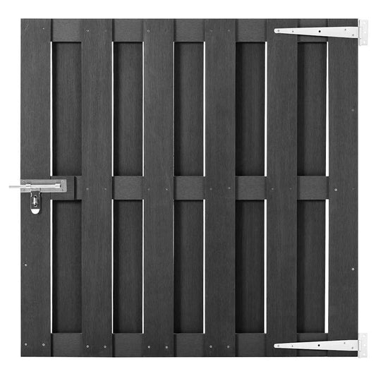 49083 vidaXL Garden Gate WPC 100x100 cm Grey