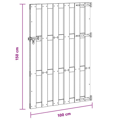 49085 vidaXL Garden Gate WPC 100x150 cm Grey