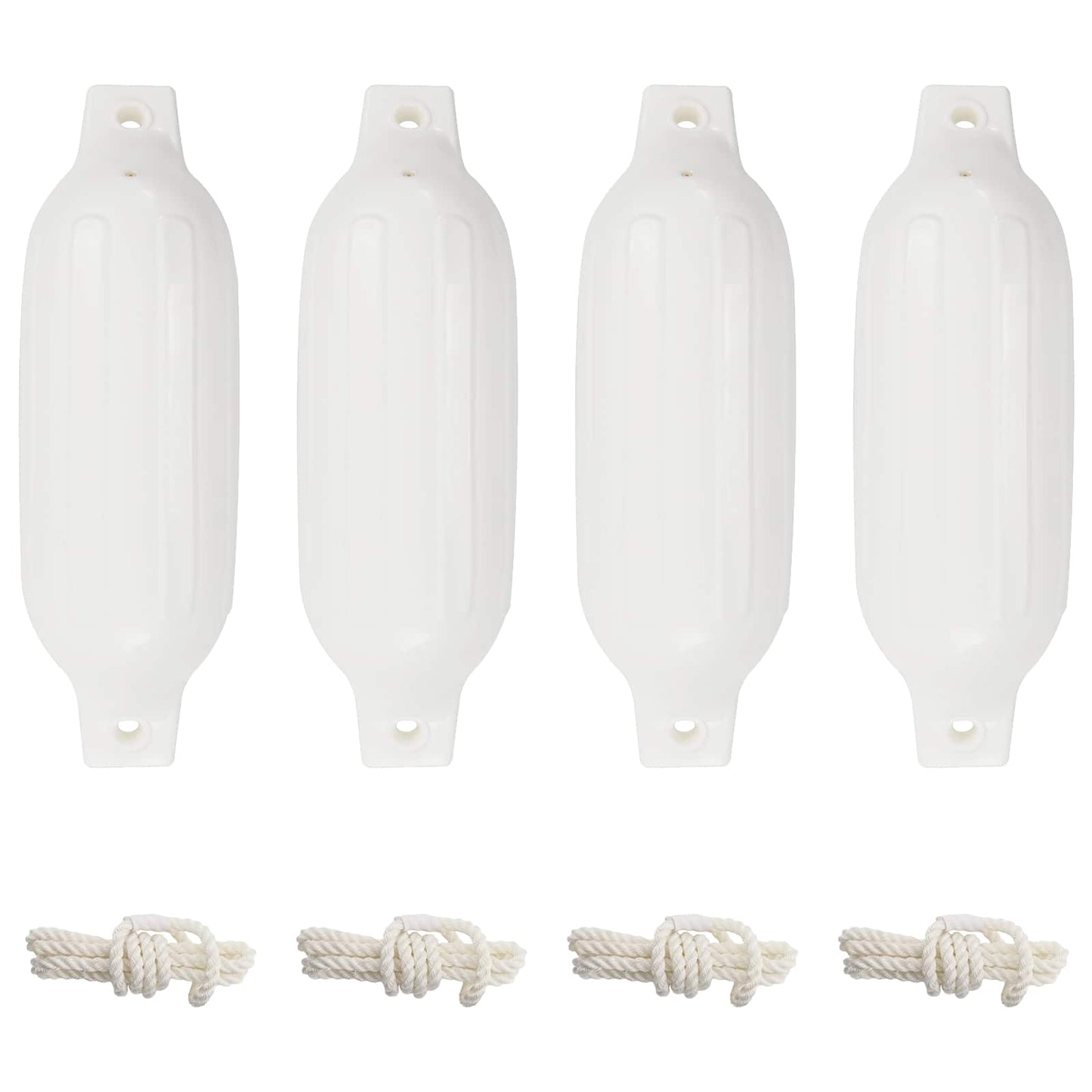 Boat Fenders 4 pcs White Ø 11x40 cm PVC