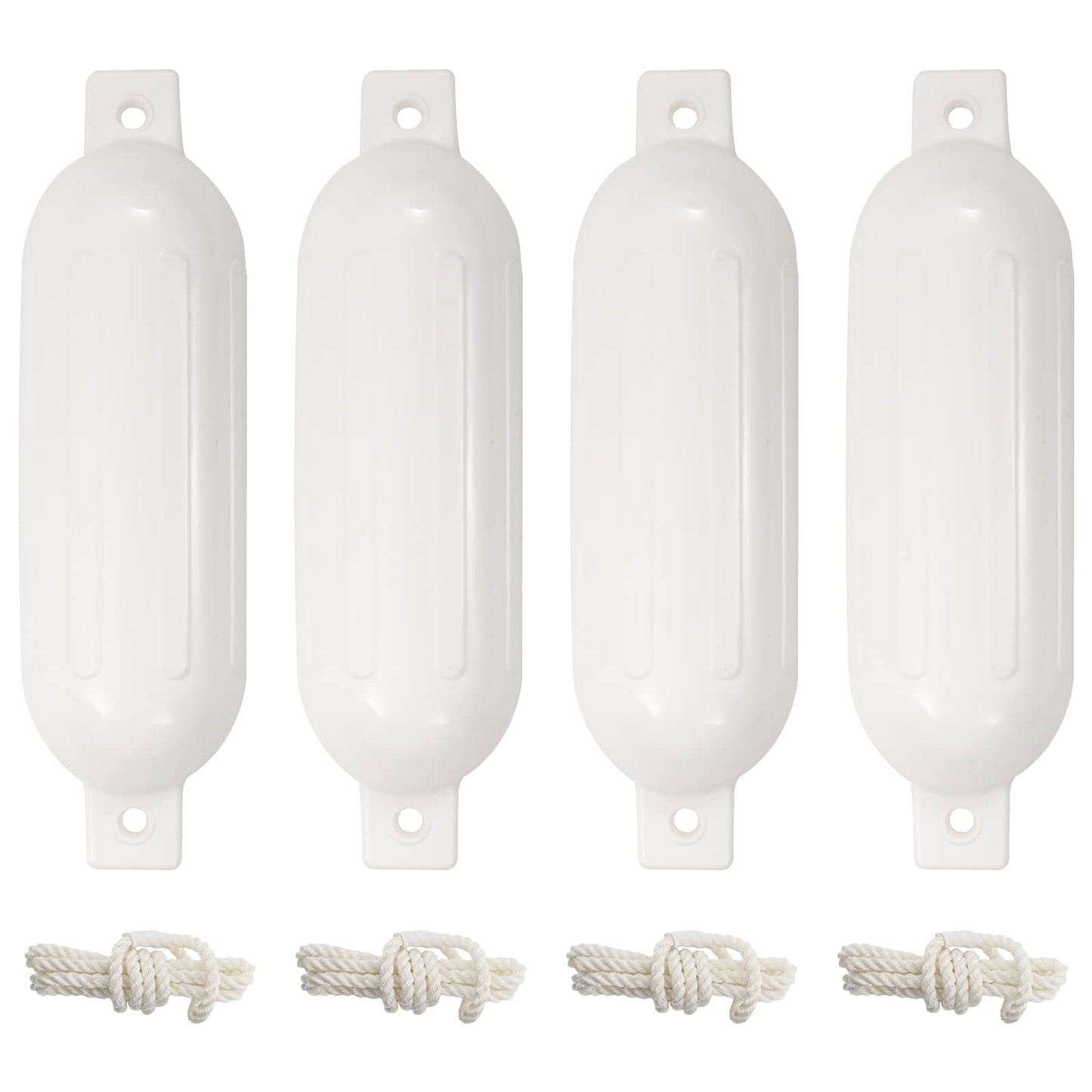 Boat Fenders 4 pcs White Ø 14x50 cm PVC