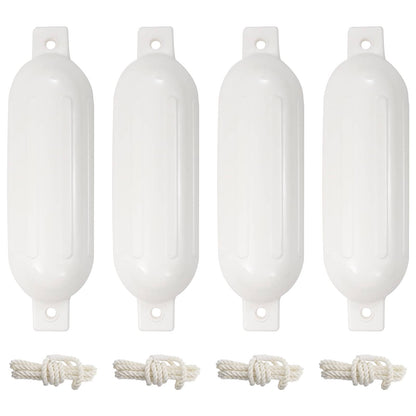 Boat Fenders 4 pcs White Ø 14x50 cm PVC