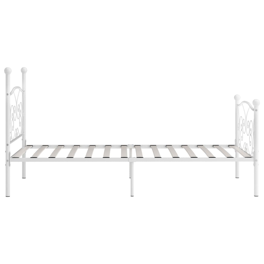 Bed Frame | White | Metal, Plywood | Single |  Modern  | Bed Frame