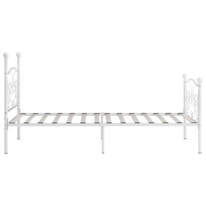 Bed Frame | White | Metal, Plywood | Single |  Modern  | Bed Frame