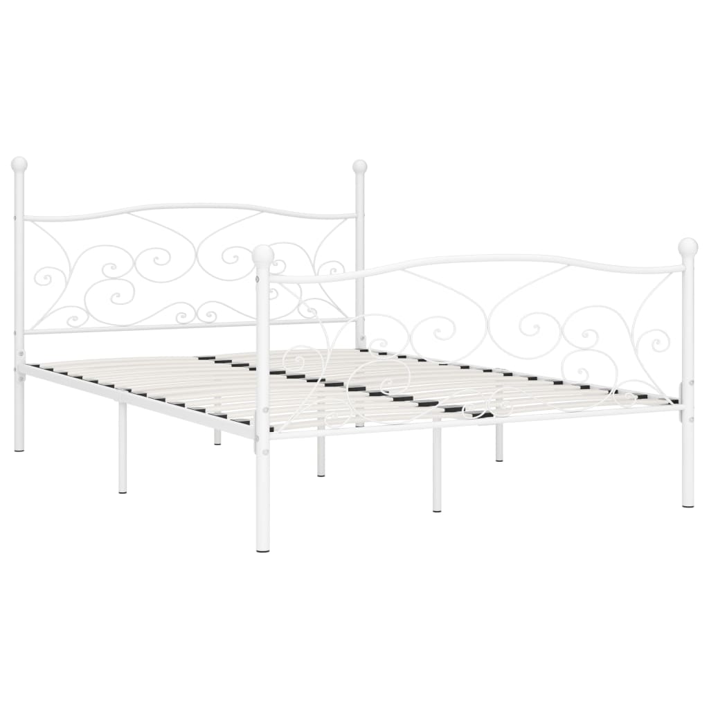 Bed Frame | White | Metal, plywood | Double | Tough | Bed Frame