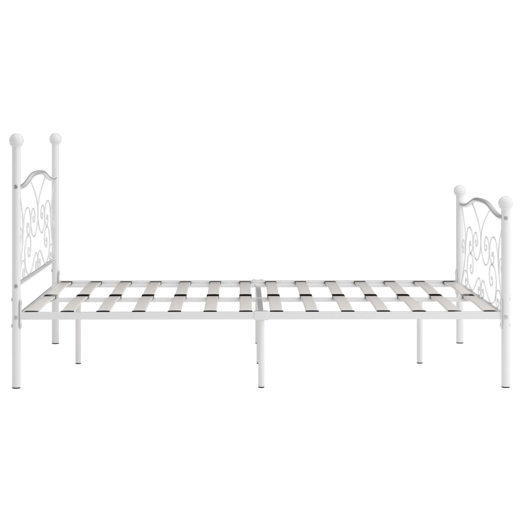 Bed Frame | White | Metal, plywood | Double | Tough | Bed Frame