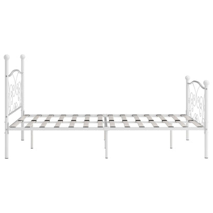 Bed Frame | White | Metal, plywood | Double | Tough | Bed Frame
