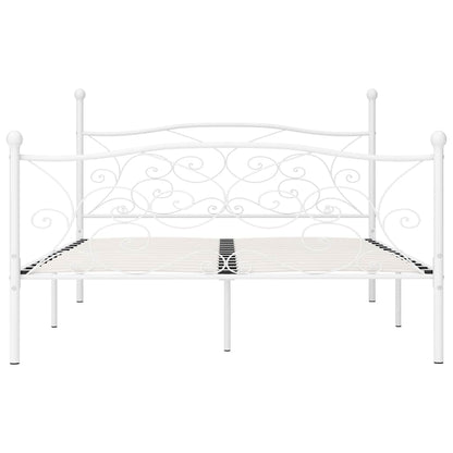 Bed Frame | White | Metal, Plywood | Super King |  Durable  | Bed Frame