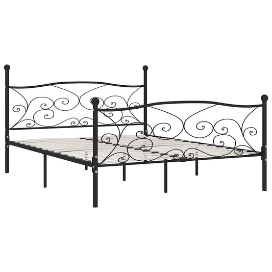 Bed Frame | Black | Metal, Plywood | Super King |  Tough | Bed Frame