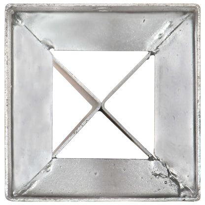 Ground Spikes 12 pcs Silver 10x10x91 cm Galvanised Steel