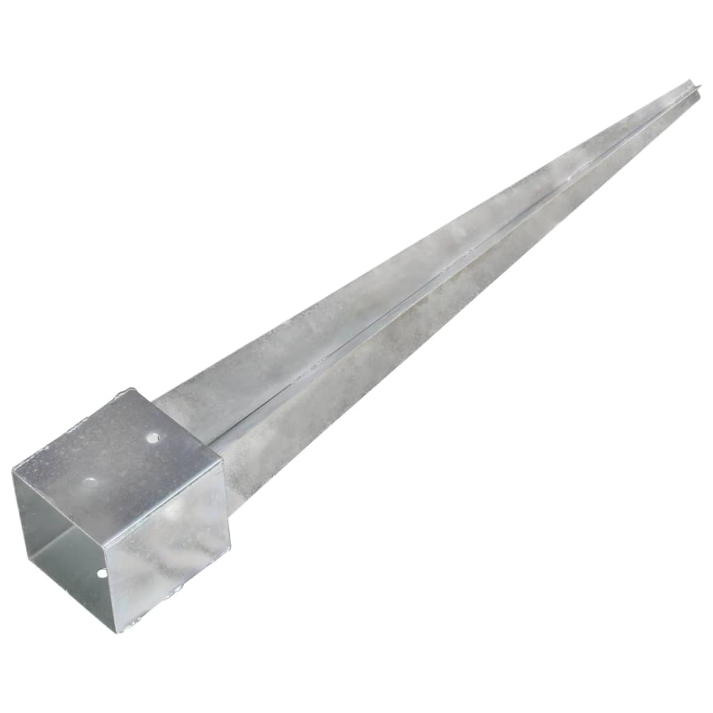 Ground Spikes 6 pcs Silver 12x12x89 cm Galvanised Steel