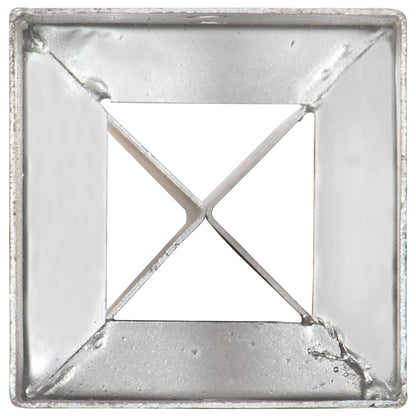 Ground Spikes 6 pcs Silver 12x12x89 cm Galvanised Steel