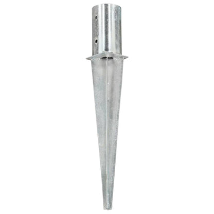 Ground Spikes 6 pcs Silver 8x61 cm Galvanised Steel