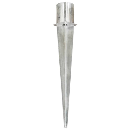 Ground Spikes 2 pcs Silver 12x91 cm Galvanised Steel