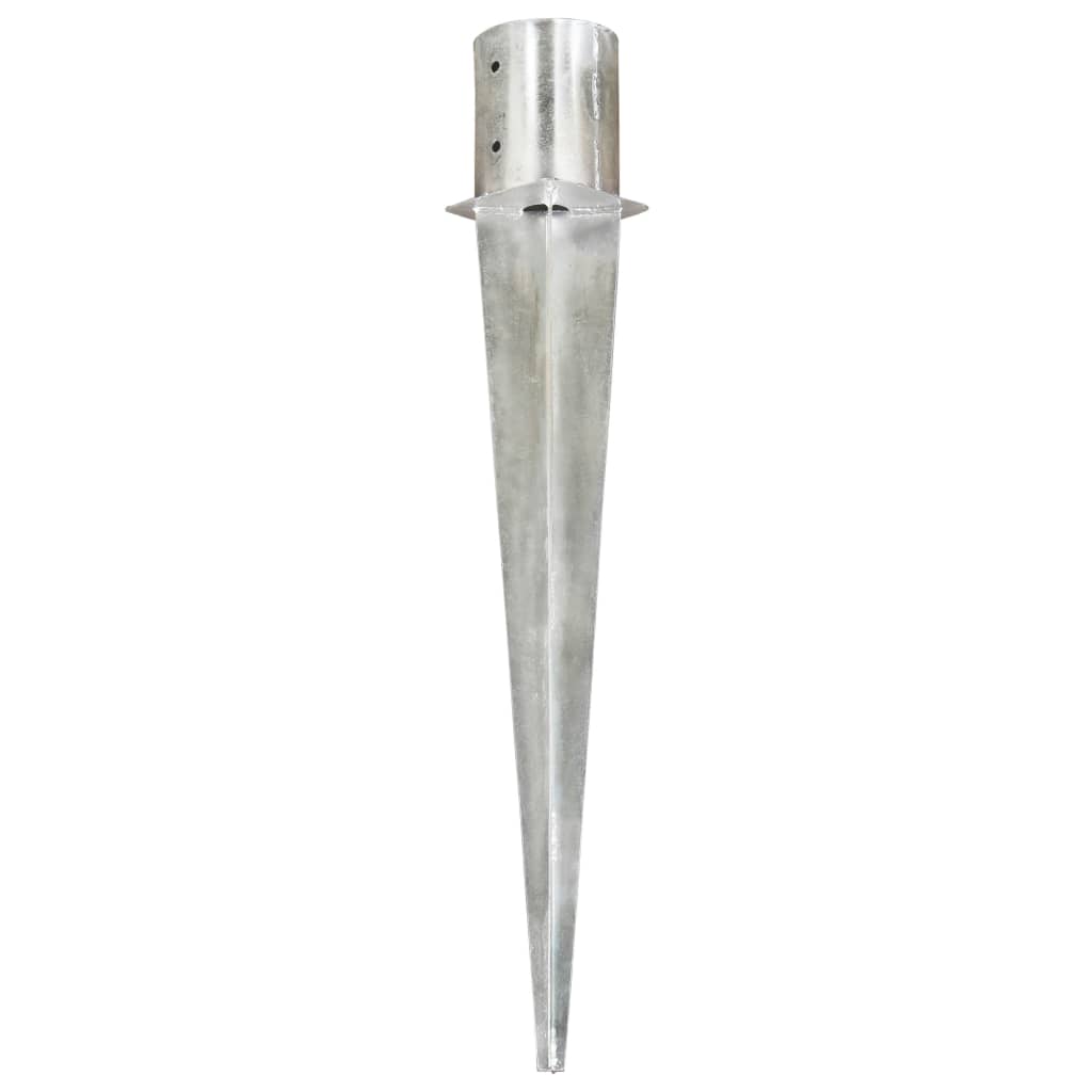 Ground Spikes 6 pcs Silver 12x91 cm Galvanised Steel
