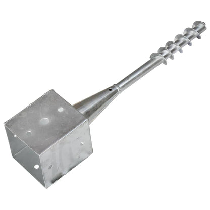 Ground Spikes 6 pcs Silver 12x12x56 cm Galvanised Steel