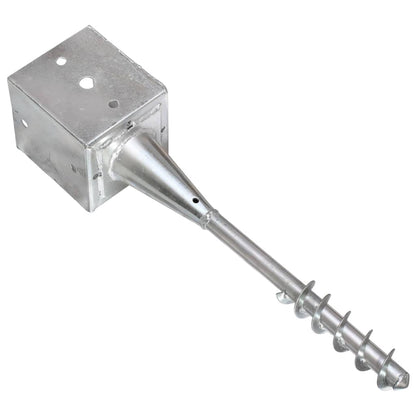 Ground Spikes 6 pcs Silver 12x12x56 cm Galvanised Steel