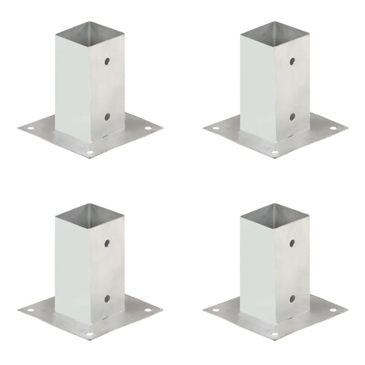 Post Anchors 4 pcs Galvanised Metal 71 mm