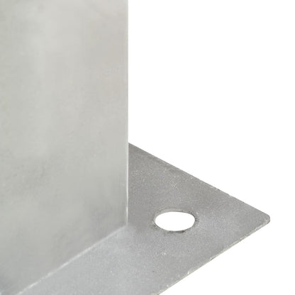 Post Anchors 4 pcs Galvanised Metal 91 mm