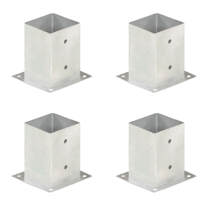 Post Anchors 4 pcs Galvanised Metal 101 mm