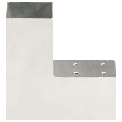Post Connectors 4 pcs L Shape Galvanised Metal 71x71 mm