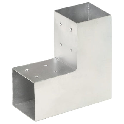 Post Connector L Shape Galvanised Metal 81x81 mm