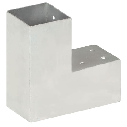Post Connector L Shape Galvanised Metal 81x81 mm