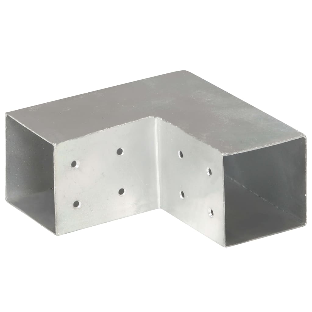 Post Connector L Shape Galvanised Metal 81x81 mm