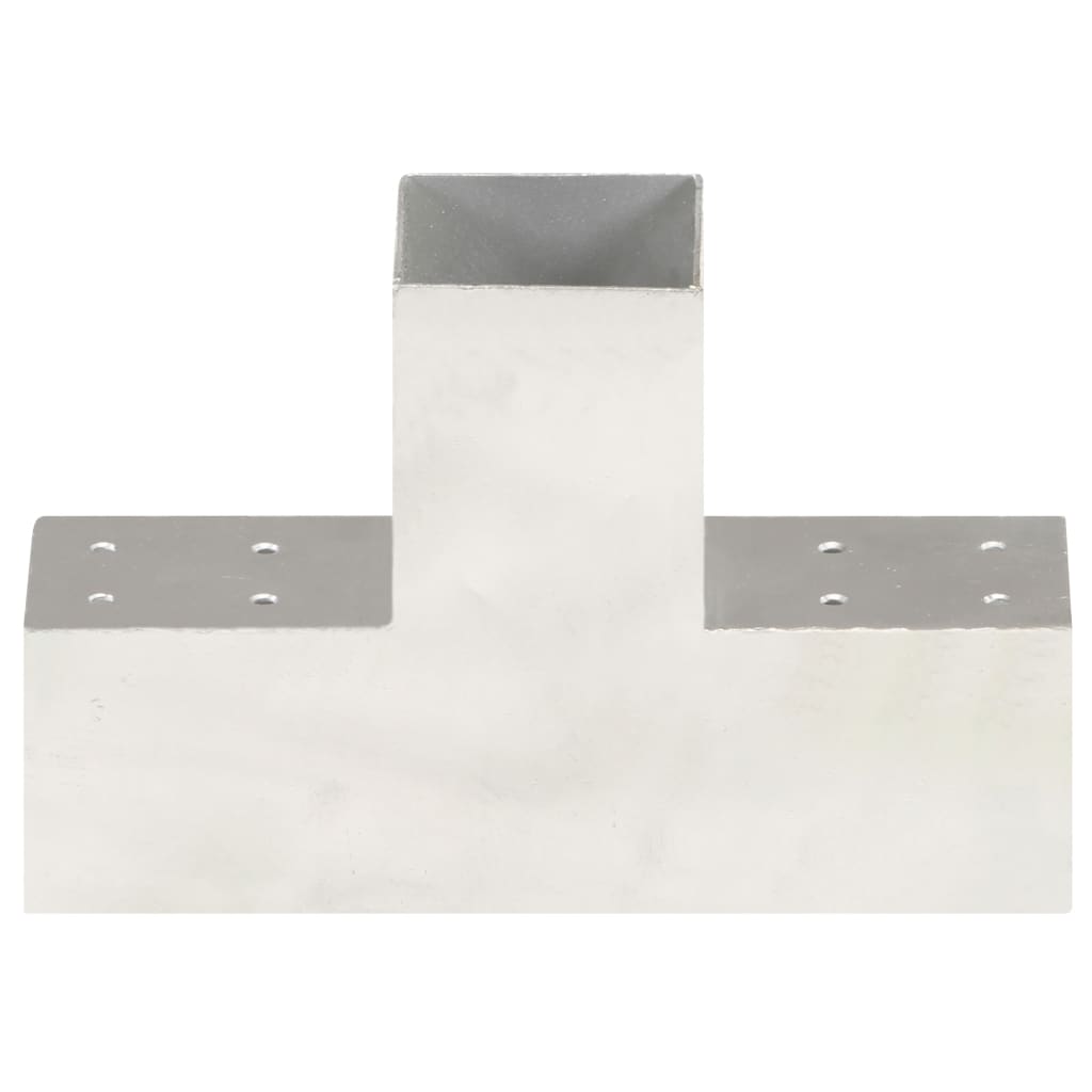Post Connectors 4 pcs T Shape Galvanised Metal 81x81 mm