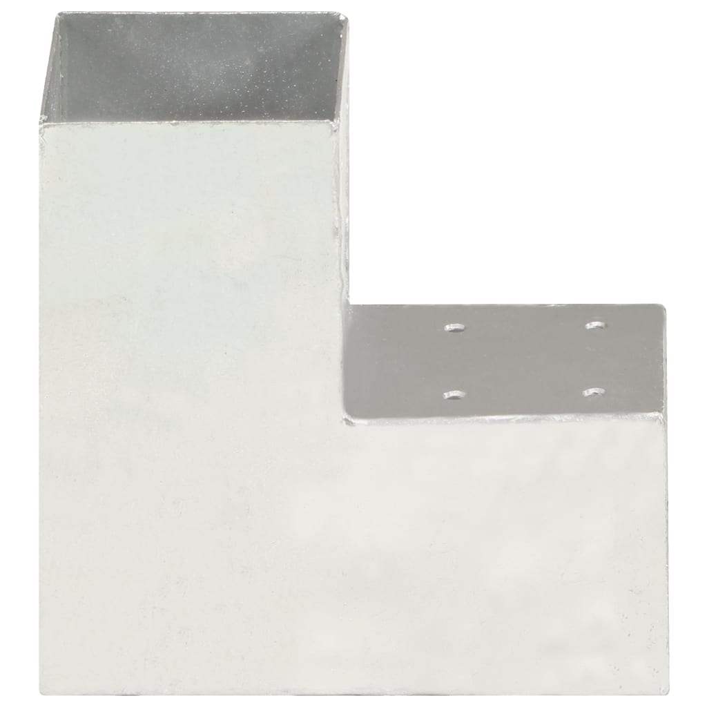 Post Connector L Shape Galvanised Metal 91x91 mm