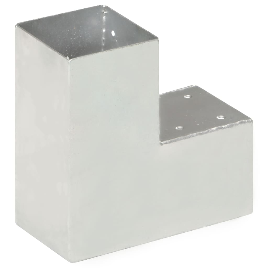 Post Connector L Shape Galvanised Metal 91x91 mm
