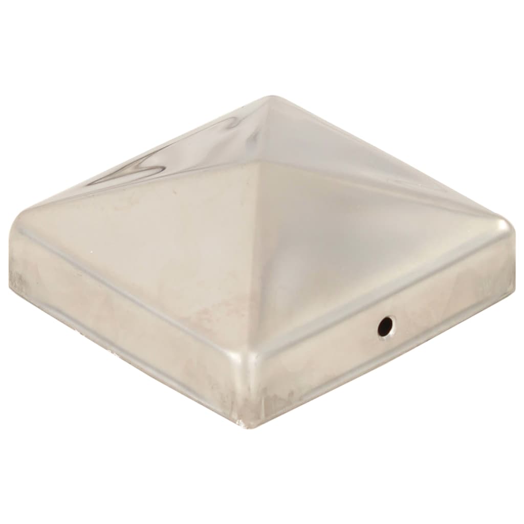 Pyramid Fence Post Caps 6 pcs Stainless Steel 81x81 mm