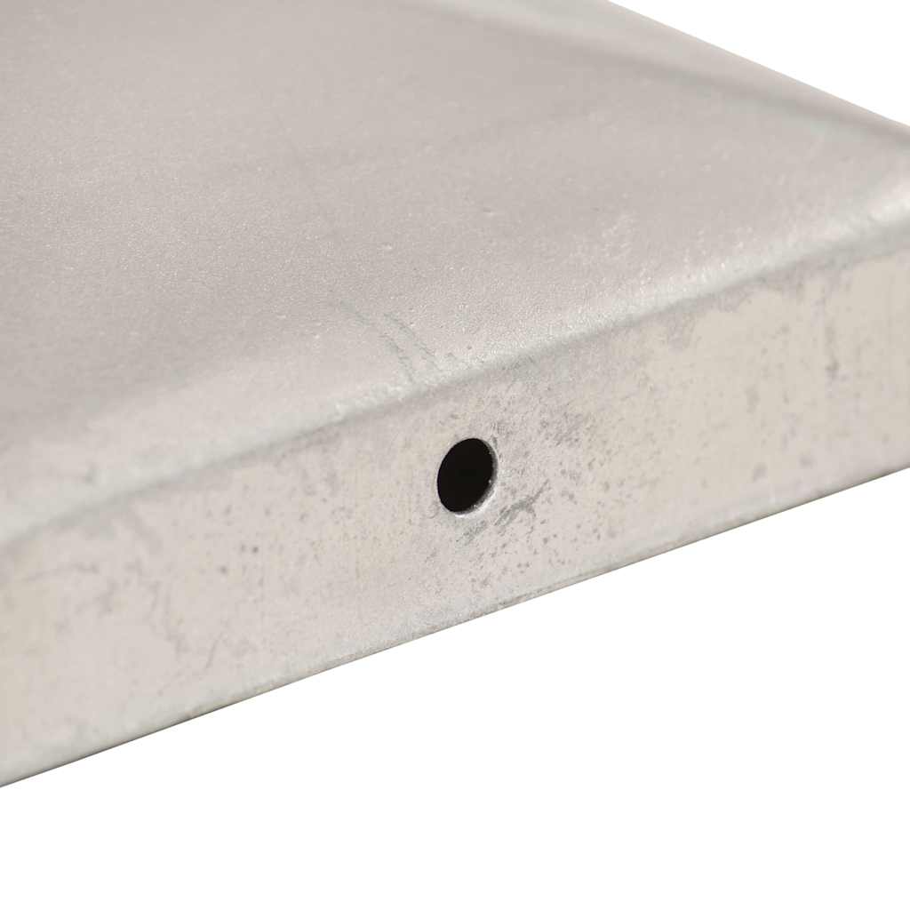 Pyramid Fence Post Caps 6 pcs Galvanised Metal 81x81 mm