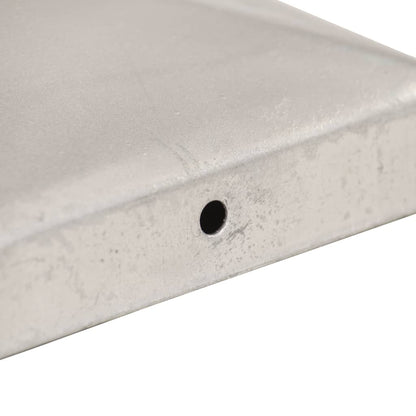 Pyramid Fence Post Caps 6 pcs Galvanised Metal 91x91 mm