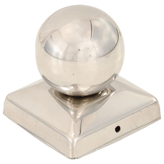 Post Caps 6 pcs Globe Final Stainless Steel 71x71 mm
