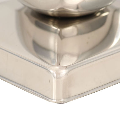 145494 vidaXL Post Caps 6 pcs Globe Final Stainless Steel 81x81 mm