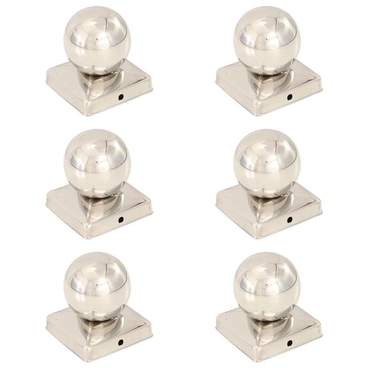Post Caps 6 pcs Globe Final Stainless Steel 101x101 mm