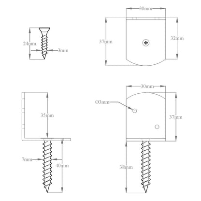 145506 vidaXL Fence Panel Brackets 48 pcs L Shaped Galvanised Metal