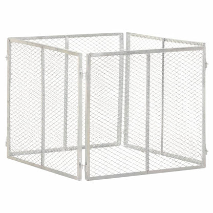 Garden Composter 85x85x70 cm Galvanised Iron
