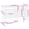 Radiator Cover Anthracite 152x19x81.5 cm MDF