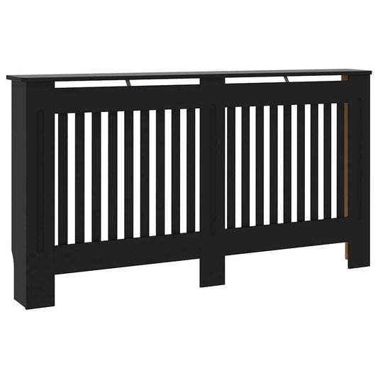 Radiator Cover Black 152x19x81,5 cm Engineered Wood