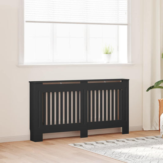 Radiator Cover Black 152x19x81,5 cm Engineered Wood